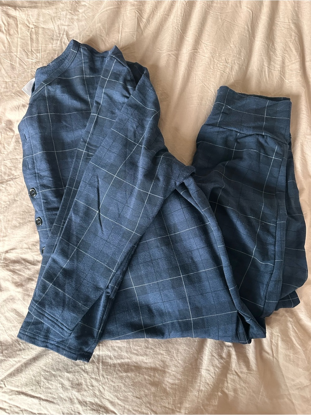 Smash + Tess Navy Plaid Romper - Picture 2 of 3